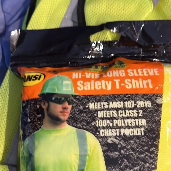 TWO NEW MENSWEAR, SAFETY T-SHIRT AND SAFETY VEST ANSI/FORESTER BRAND ! - Picture 5 of 10